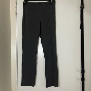 ATHLETA pointe knit charcoal black slim leggings with zip pocket petite 2